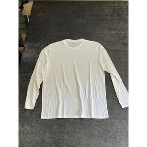 Fresh Clean Threads T-Shirt Mens 2XL White Soft Knit Cotton Crew Neck‎ Casual